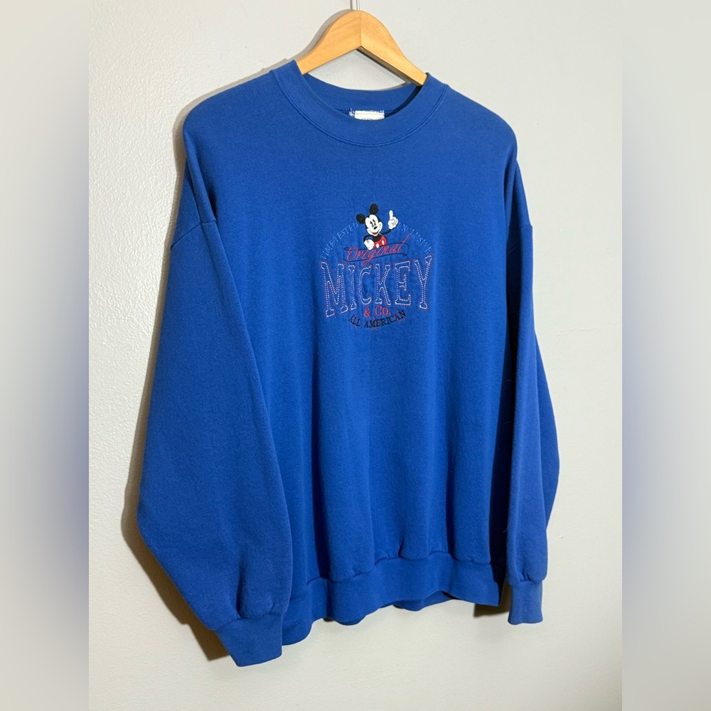 Vintage Disney Mickey Mouse Embroidered Crewneck Sweatshirt | XL - Picture 2 of 4